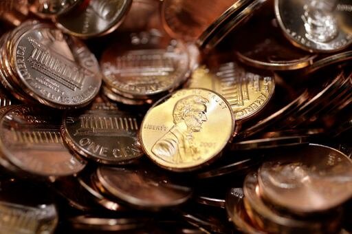 La última moneda estadounidense en ser descontinuada fue el medio centavo en 1857