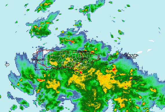 Además, hay un riesgo moderado de corrientes marinas para la mayoría de las playas de Puerto Rico