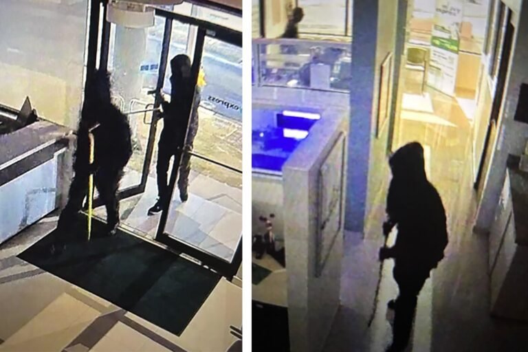 El escalamiento fue captado por cámaras de seguridad