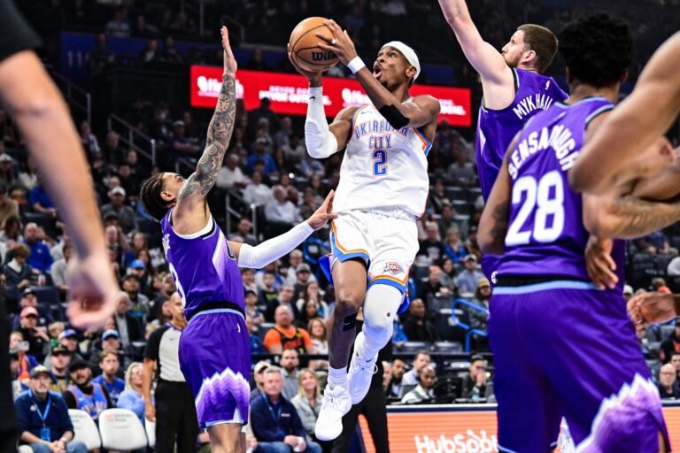 El Jugador Más Valioso de la NBA llevó al campeón defensor Thunder a frenar una racha de dos reveses seguidos