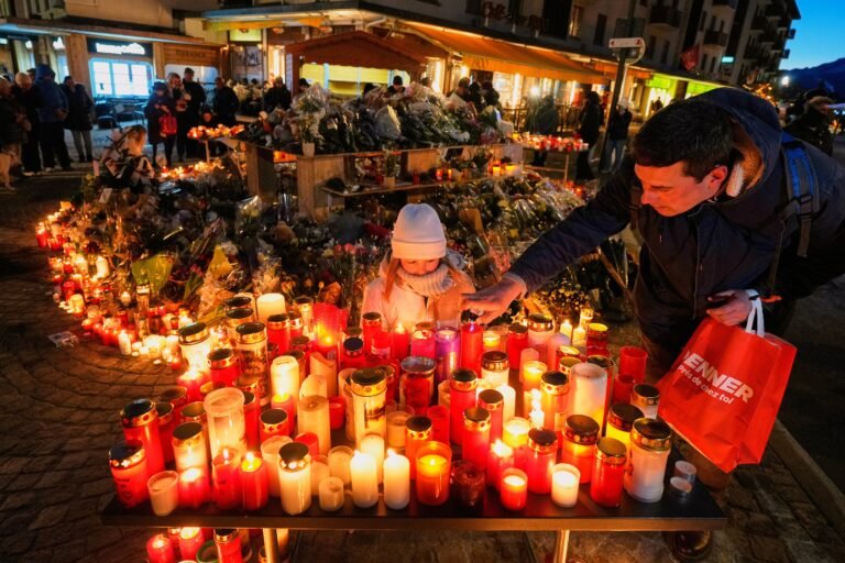 Suiza celebró este viernes una jornada de luto nacional en honor de las 40 víctimas mortales