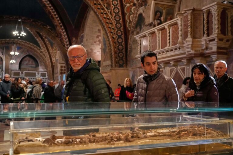La osamenta del fraile medieval estarán por un mes en Basílica inferior de San Francisco, con motivo de los 800 años de su muerte