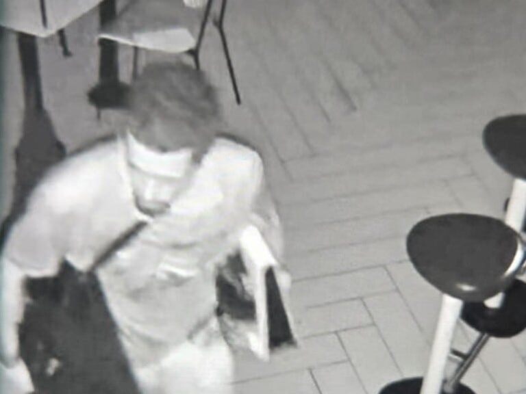 Todo fue capturado a través de las cámaras de seguridad del establecimiento