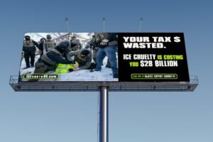 La campaña “ICE nos cuesta” fue impulsada por la asociación de derechos civiles “Mijente”