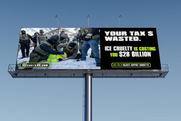 La campaña “ICE nos cuesta” fue impulsada por la asociación de derechos civiles “Mijente”