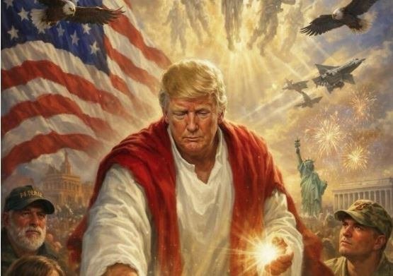 El presidente estadounidense subió la imagen a su red social en momentos en que ha atacado al papa León XIV