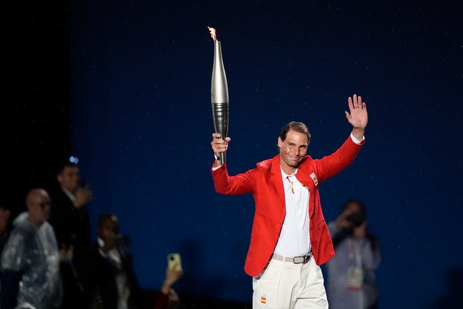Rafael Nadal participó de la ceremonia de inauguración de las Olimpiadas de 2024.
