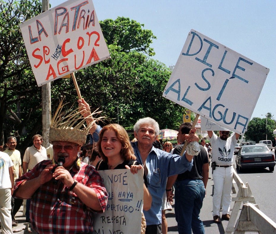 En San Juan y otros pueblos a lo largo de la ruta, hubo manifestaciones ciudadanas a favor del proyecto, por entender que resolvería la crisis de agua que, por décadas, llevaban sufriendo.