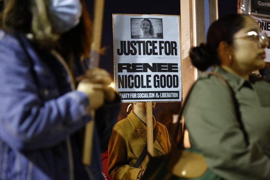 En el Distrito de la Misión, en San Francisco, decenas de personas también acudieron a la calle para exigir justicia para Renee Nicole Good, la víctima del incidente.
