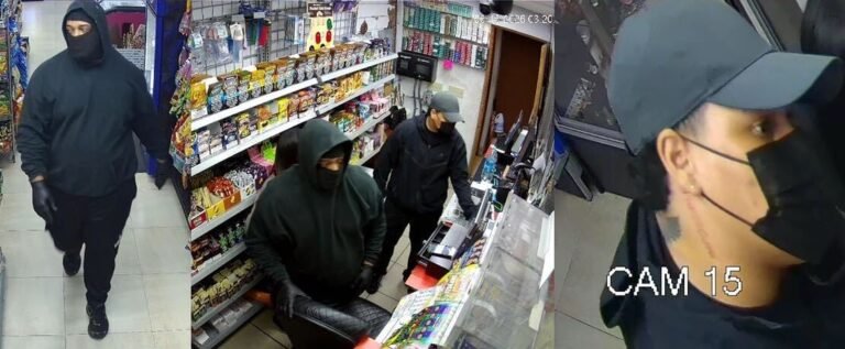 Los dos hombres iban a bordo de un Hyundai Elantra blanco y cargaron con dinero y varios artículos