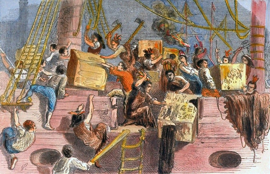 Corría el mes de diciembre de 1773 cuando cansados de los aranceles a la importación de bienes, los colonos de las nuevas tierras en América declararon un boicot a los bienes producidos en Gran Bretaña, particularmente el té. (Photo by Time Life Pictures/Mansell/Time Life Pictures/Getty Images)