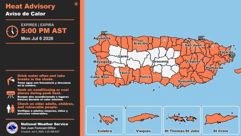 advertencia de calor Puerto Rico