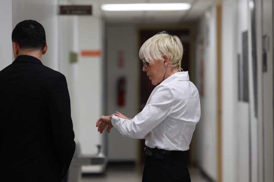 En la imagen, la licenciada Mayra López Mulero, abogada principal de la defensa en el caso.