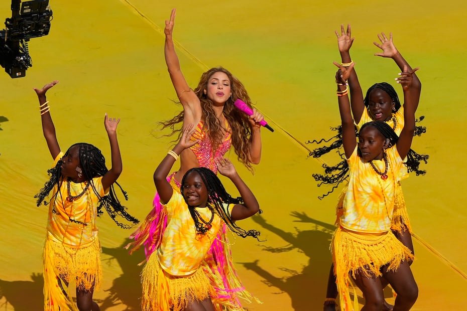 Shakira en el "show" de medio tiempo en la final del Mundial de Fútbol 2026 entre España y Argentina el domingo 19 de julio de 2026.