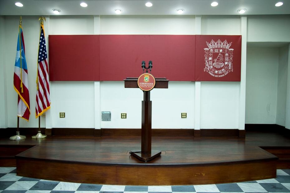 Teatrito. Los gobernadores lo utilizan, sobre todo, para conferencias de prensa concurridas.