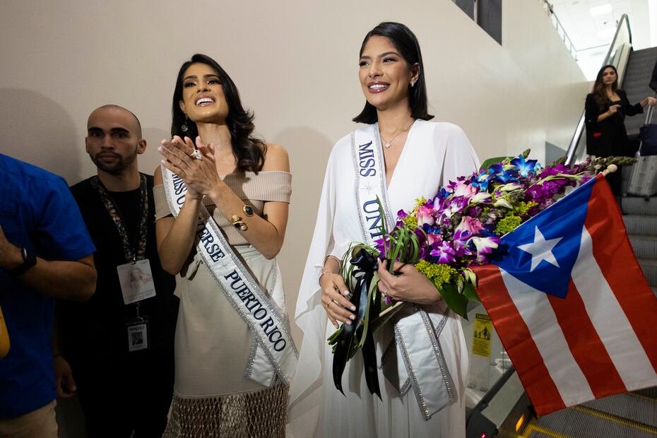 La nicaragüense fue recibida por fanáticos de certámenes, residentes oriundos del país centroamericano y la actual Miss Universe Puerto Rico, Karla Inelisse Guilfú Acevedo.