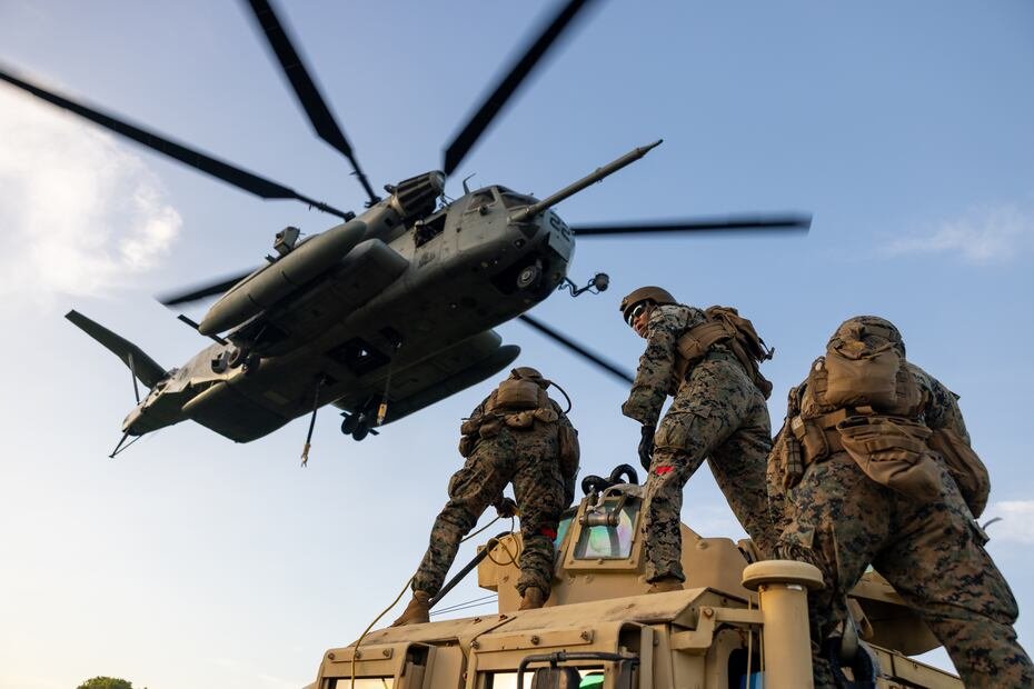 Los ejercicios militares están a cargo de la Unidad 22 Expedicionaria de la Infantería de Marina de Estados Unidos.