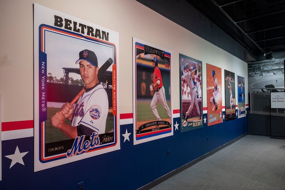 Parte de la exhibición de Carlos Beltrán en el museo en Cooperstown.