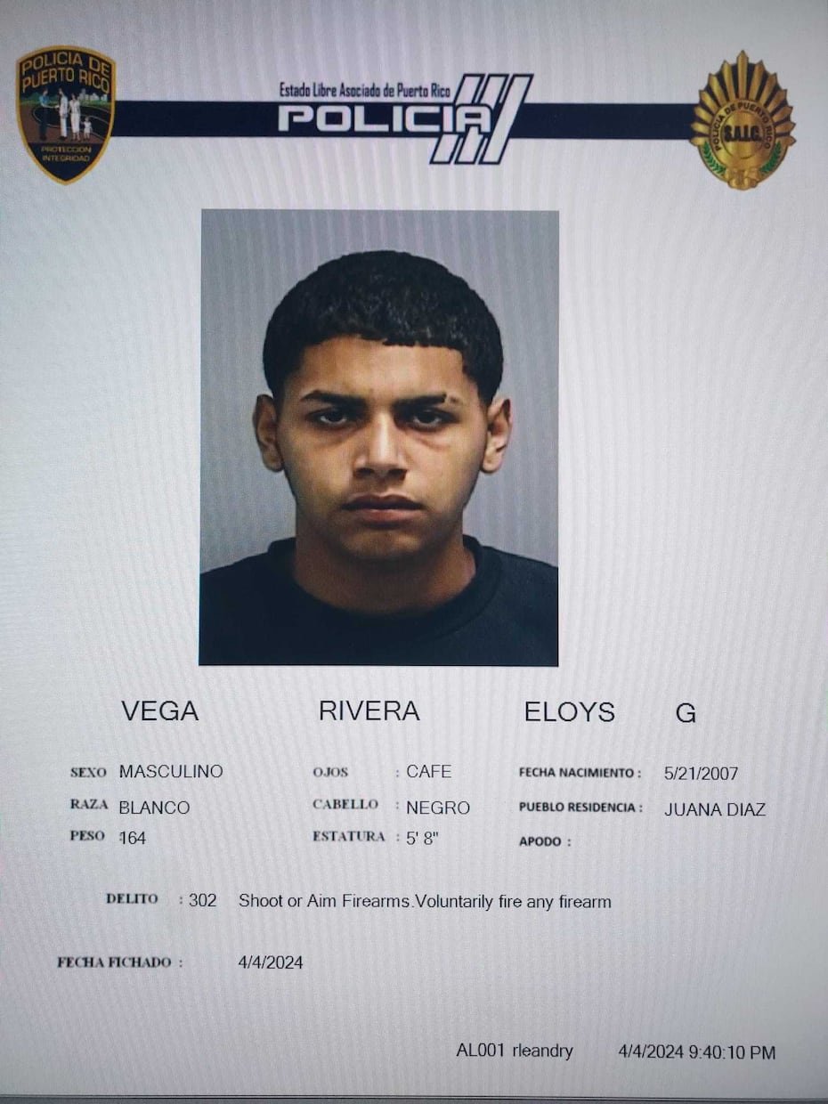 Contra Vega Rivera, se radicaron cargos por asesinato en primer grado, Ley de Armas, tener y poseer un arma de fuego de manera ilegal y por apuntar y disparar con ella.