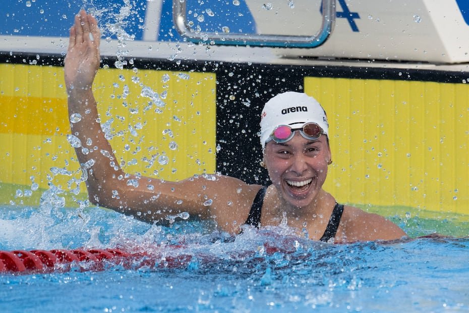 Kristen Romano detuvo el cronómetro en 58.79 segundos para conquistar el oro y establecer un nuevo récord centroamericano en los 100 metros mariposa.