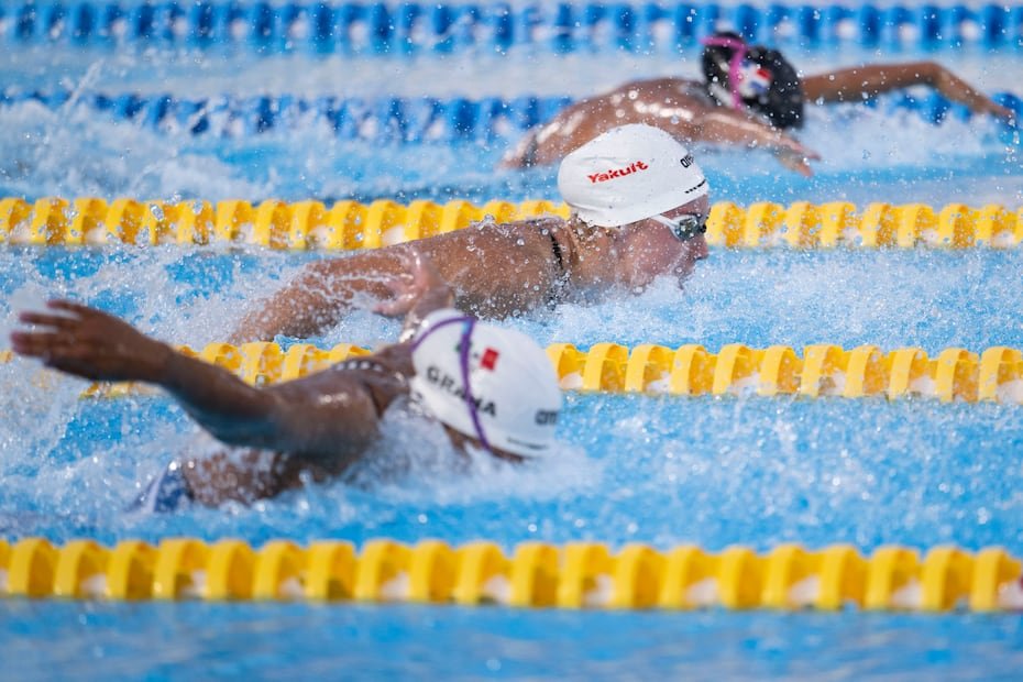 Kristen Romano voló en la piscina y marcó 58.79 segundos, nuevo récord centroamericano en los 100 metros mariposa.