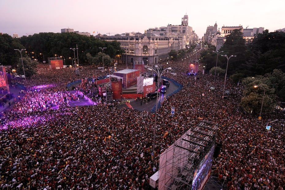 Vista panorámica de Cibeles durante la celebración.