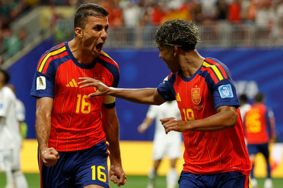 España (España y Bélgica se enfrentarán el viernes 10 de julio)