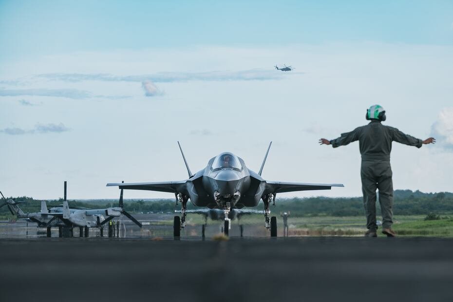 A mediados de septiembre llegaron a Puerto Rico los jets de combate F-35B de la Infantería de Marina asignados al Escuadrón de Ataque 225 de la Marina.