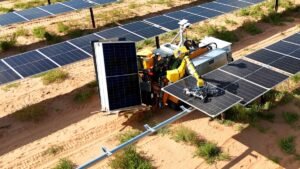 robots energía solar