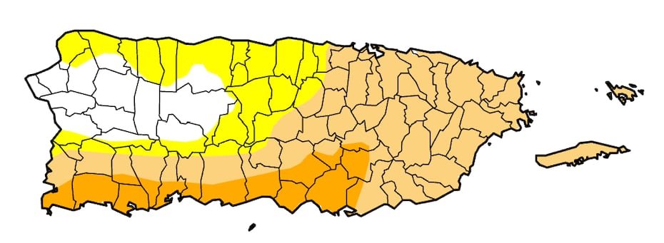 Para el 16 de julio, el 14.28% del territorio enfrentaba condiciones de sequía severa. Entretanto, el 45.02% del territorio permanecía bajo condiciones de sequía moderada.