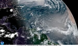 nube de polvo del Sahara